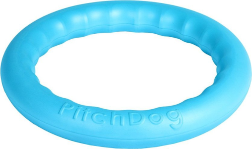 Игровое кольцо для апортировки для собак PitchDog 20, 20 см, голубой фото 2