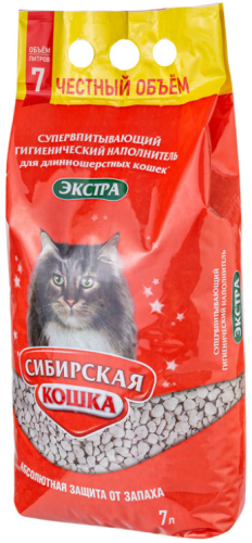 Наполнитель супервпитывающий Сибирская Кошка «ЭКСТРА» для длинношерстных кошек 7 л фото 2