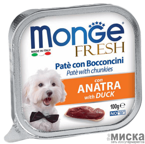 Паштет для собак Monge Fresh Dog с уткой 100 гр