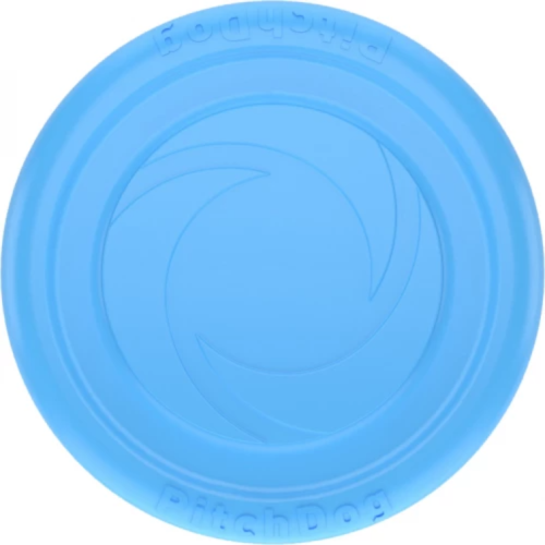 Игровая тарелка для апортировки для собак PitchDog, 24 см, голубая фото 2