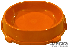 Миска для кошек и собак Favorite нескользящая, пластик, 220 мл, оранжевая