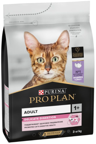 12369871 ProPlan Dry Cat Delicate indeika 4*3kg фото 2