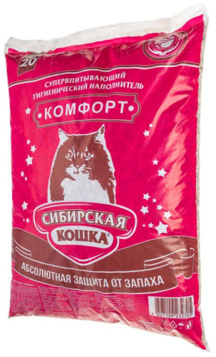 Наполнитель супервпитывающий Сибирская Кошка "Комфорт", 20 л фото 2