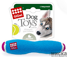 Игрушка для собак GiGwi "Dog Toys" палка малая с пищалкой голубой