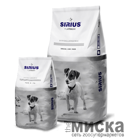 SIRIUS Сухой полнорационный корм для взрослых собак малых породы индейка с овощами