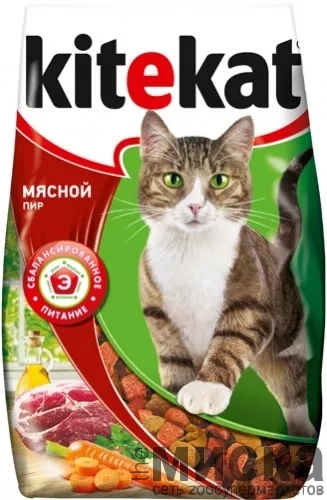 Сухой корм для кошек Kitekat "Мясной пир", 350 г