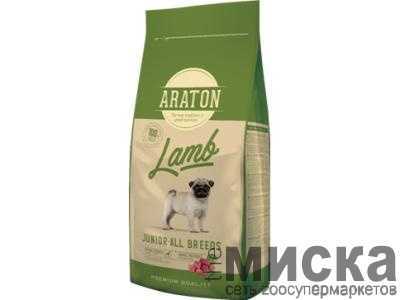 Фото Корм для молодых собак с мясом ягненка ARATON dog junior lamb 15 кг
