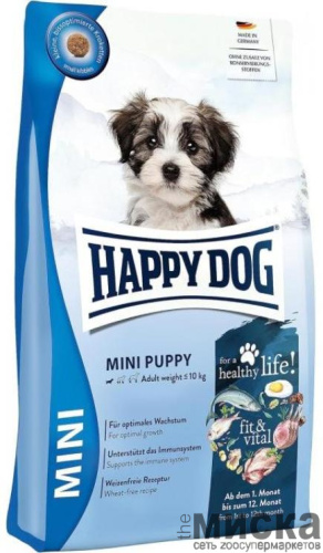 Сухой корм Happy Dog Fit&Vital Mini Puppy, для щенков, 300 гр