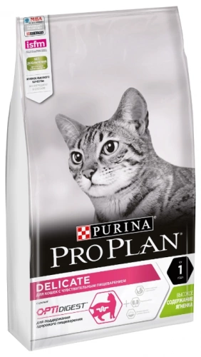 Pro Plan Delicate с  ягненком для  кошек с чувствительным пищеварением
