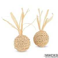 Игрушка NATURAL для кошек из кукурузных листьев "Мяч", d40/90мм (2шт.), Triol