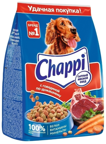 Сухой корм для собак Chappi с говядиной по-домашнему 600 гр