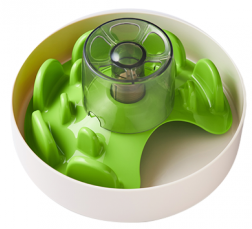 Интерактивная миска PetDreamHouse "НЛО Лабиринт" 2000 мл зелёный фото 2
