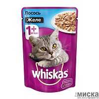 Корм для кошек Whiskas желе с лососем 75г