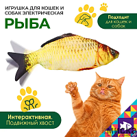 Мягкая игрушка для кошек в форме рыбы