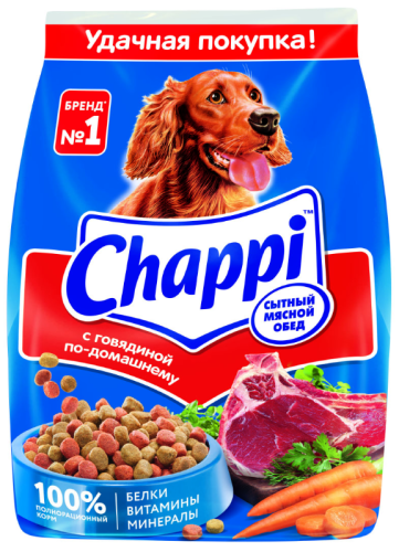 Сухой корм для собак Chappi с говядиной по-домашнему 600 гр фото 2