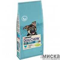 Purina Dog Chow сухой корм для щенков крупных пород, индейка
