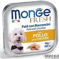 Паштет для собак Monge Fresh Dog с курицей 100 гр