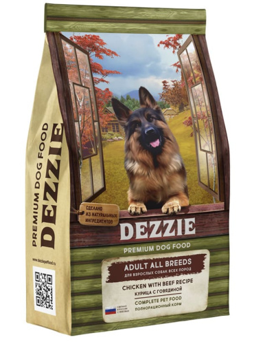 DEZZIE ADULT DOG ALL BREEDS Курица с говядиной 15 кг