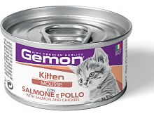 Gemon Cat mousse Kitten with salmon and chicken 85 g