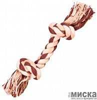 Игрушка для собак веревка с узлом 28 см. цветная Trixie