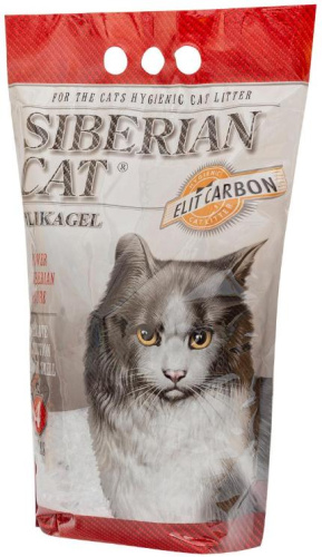 Наполнитель силикагелевый Сибирская Кошка «ELIT CARBON» 4 л фото 2