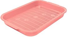 Gamma Туалет для кошек с сеткой "Колор", 380*280*55мм, коралловый