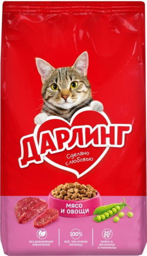 Сухой корм для кошек Дарлинг с мясом и овощами 15 кг фото 2