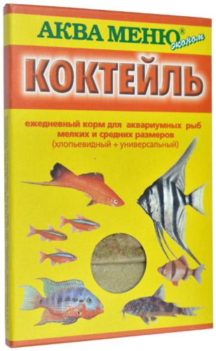 Корм для мелких и средних аквариумных рыб Аква Меню Эконом "Коктейль" 15 гр фото 2
