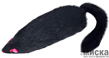 Игрушка для кошек Triol "Мышь чёрная с пищалкой" длина 13-14 см