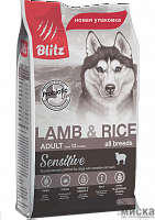 BLITZ  ADULT Lamb&Rice полнорационный сухой корм для взрослых собак с ягненком и рисом