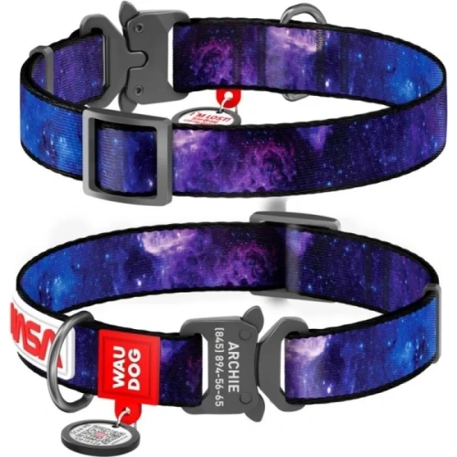 WAUDOG Nylon c QR-паспортом, NASA21, металлический фастекс, XL