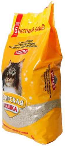 Наполнитель комкующийся Сибирская Кошка «УЛЬТРА» 5 л фото 2