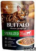 Полнорационный влажный корм Mr. Buffalo с говядиной для взрослых стерилизованных котов и кошек