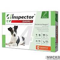 Инспектор Quadro С Капли для собак 4-10 кг 1 пипетка