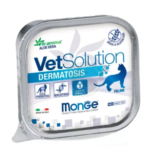 Monge VetSolution DERMATOSIS паштет для кошек при при алергиях и дерматитах,100гр 