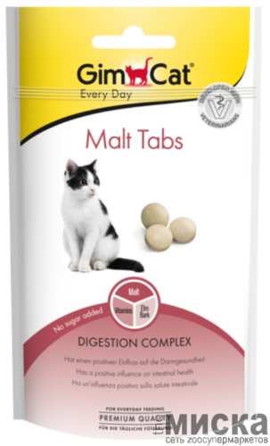 Витамины для кошек GimCat Malt для выведения шерсти 40 гр