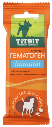 Лакомства для собак TitBit "Гематоген мясной immuno" 35 гр