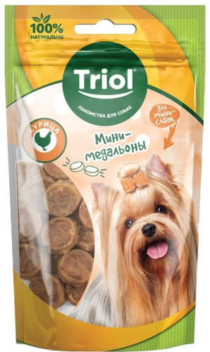 Triol Мини-медальоны из курицы для мелких пород 50 г 1 шт