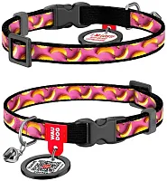 WAUDOG Nylon c QR ,  Бананы на розовом, пласт фастекс, XS