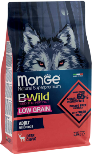 Сухой корм для собак Monge Dog Bwild Low Grain оленина 2.5 кг