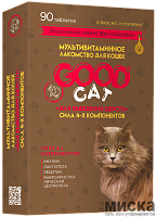 Мультивитаминное лакомство для кошек Good Cat "Выведение шерсти" 90 таблеток