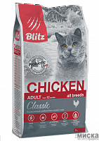 BLITZ ADULT CATS CHICKEN сухой корм для взрослых кошек с Курицей