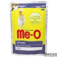 Пауч ME-O Для взрослых кошек (пауч), для Стерилизованных кошек 80 г.