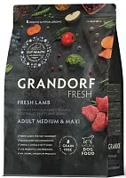 Grandorf Fresh Dog для взрослых собак средних и крупных пород с ягненком и бататом - 3 кг