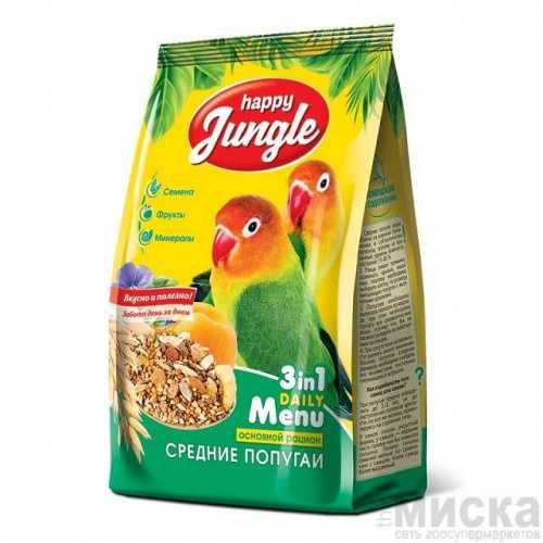 Happy Jungle Корм для средних попугаев