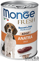 Консервы для собак Monge Fresh Dog с уткой 400 гр