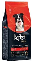 Reflex Plus с мясом ягненка, для взрослых собак средних и крупны, 12 кг 