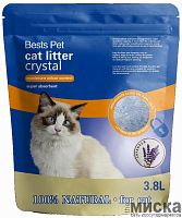 Наполнитель силикагелевый BESTS PET «Cat litter crystal» лаванда, 3.8 л