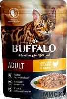 Баффало Mr.Buffalo Adult Cat 0,085кг цыпленок в соусе влажный для кошек 