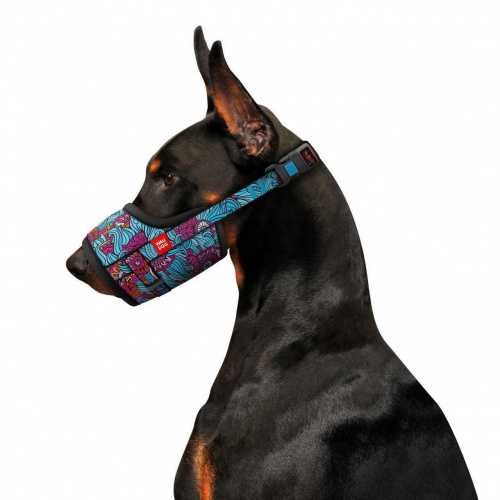 Намордник для собак WAUDOG Nylon, рисунок "Лето", пластиковый фастекс, размер №2, О 19-26 см фото 2